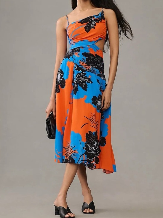 Anthropologie Dresses & Skirts - Anthropologie Plenty by Tracy Reese Printed Asymmetrical Cutout Dress Small